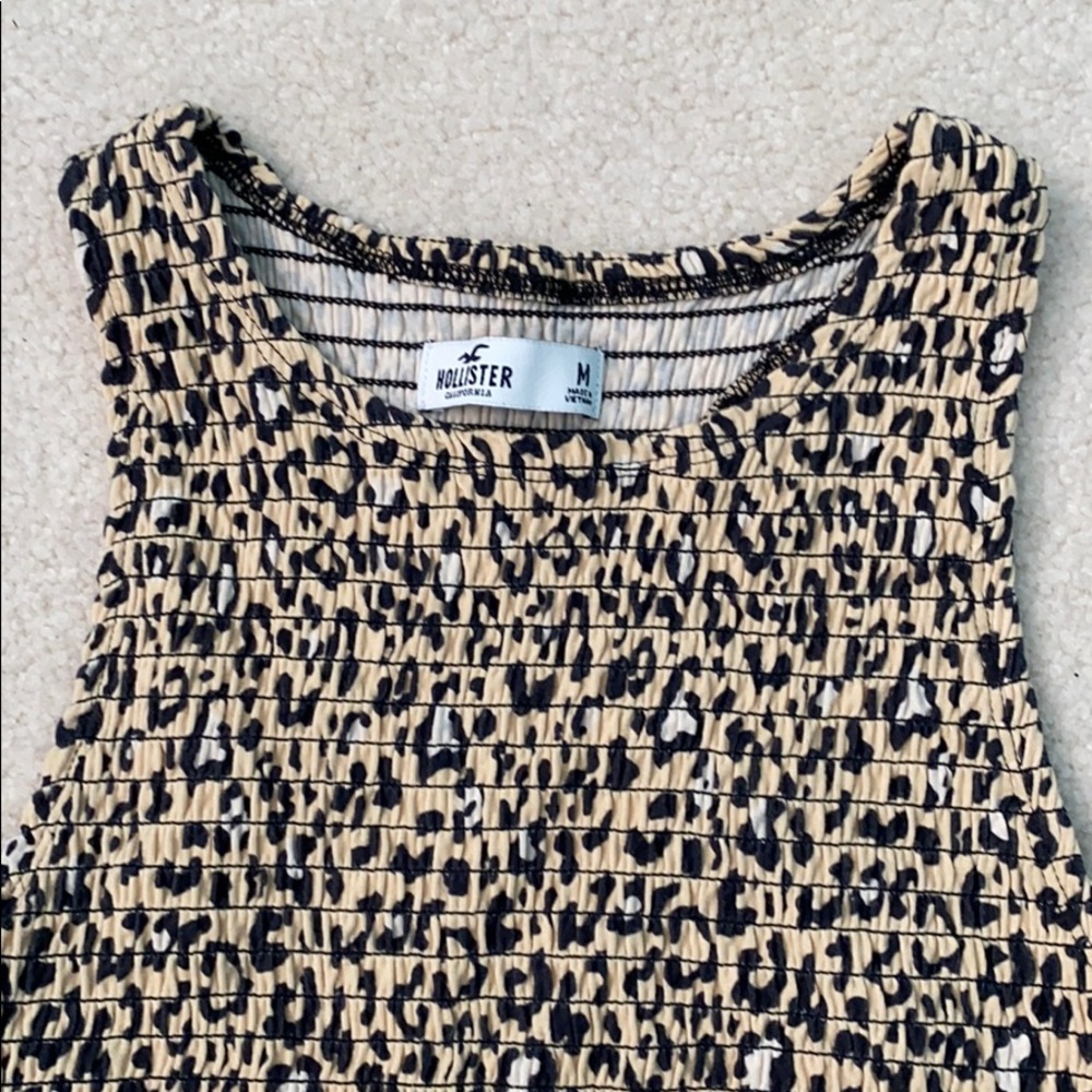 scrunchy cheetah print tank top